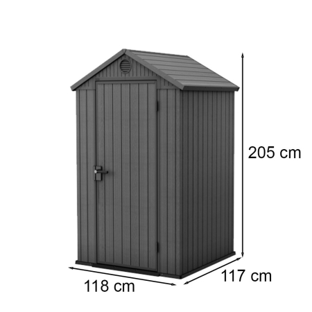 Curver Căsuță de grădină din plastic Darwin 4x4 gri [2]