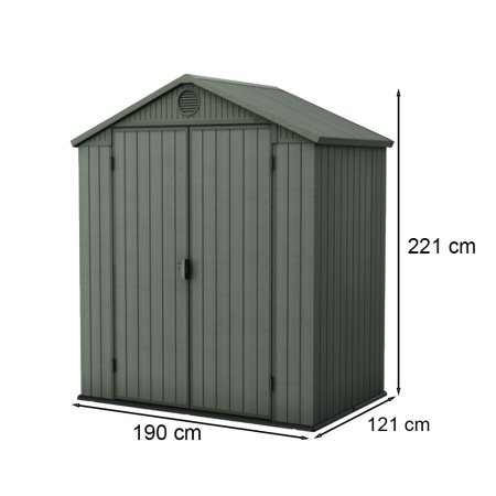 Curver Căsuță de grădină din plastic Darwin 6x4, verde [2]