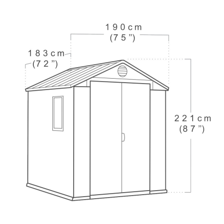 Curver Căsuță de grădină din plastic Darwin 6x6 [2]
