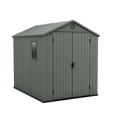 Produse temporar indisponibile - Curver Căsuță de grădină din plastic Darwin, verde, 6x8