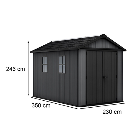 Curver Căsuță de grădină din plastic Newton 2.0 11x7.5 gri [2]