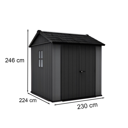 Curver Căsuță de grădină din plastic Newton 2.0 7x7.5 gri [2]