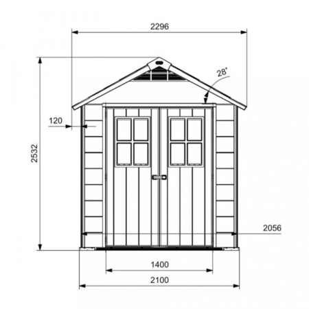 Curver Căsuță de grădină din plastic Oakland 754, care poate fi vopsită [3]