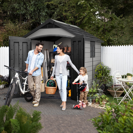 Curver Căsuță de grădină din plastic Premier 759, gri-maroniu [3]