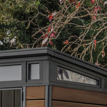 Curver Căsuță de grădină din plastic Signature PENT 7X7, lemn de nuc [5]