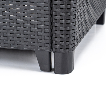 Curver Claire 2 locuri artificial rattan gradina canapea grafit [6]