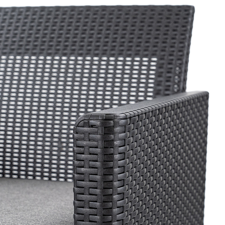 Curver Claire 2 locuri artificial rattan gradina canapea grafit [8]