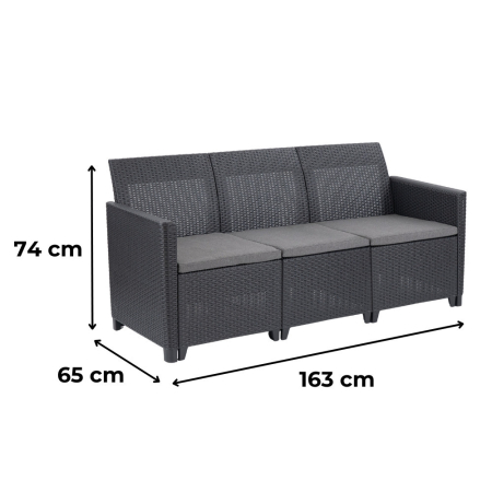 Curver Claire IV set de mobilier de grădină cu 5 locuri și masă de depozitare Arica [3]