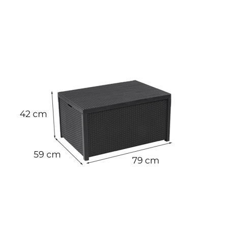 Curver Claire IV set de mobilier de grădină cu 6 locuri și masă de depozitare Arica [1]