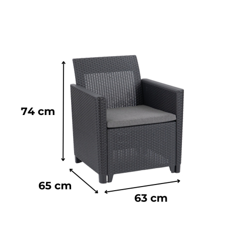 Curver Claire V set de mobilier de grădină din 7 piese cu masă de depozitare Arica [2]