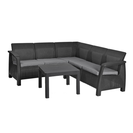 Curver Colțar de relaxare Corfu cu masă Orlando grafit [1]