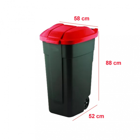 Curver Coș de gunoi selectiv cu roți 110L [1]