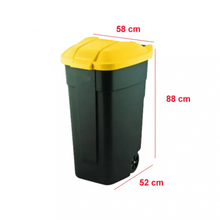 Curver Coș de gunoi selectiv cu roți 110L [1]