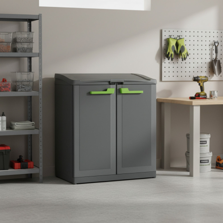 Curver Coș de gunoi selectiv Moby container din plastic negru [1]