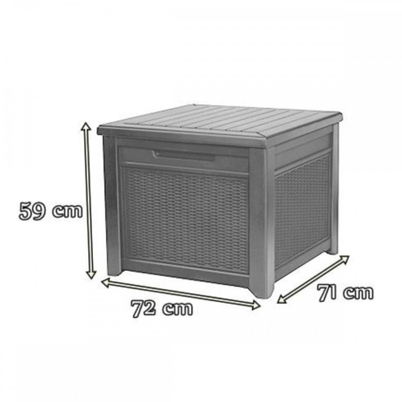 Curver Cub Rattan Platformă Depozitare 208l Antracit [2]