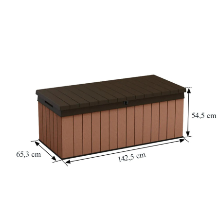 Curver Cutie de depozitare pentru grădină Darwin 380L maro [4]