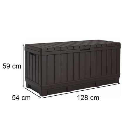 Curver Cutie de depozitare pentru grădină din plastic Kentwood, 350 l, maro [2]