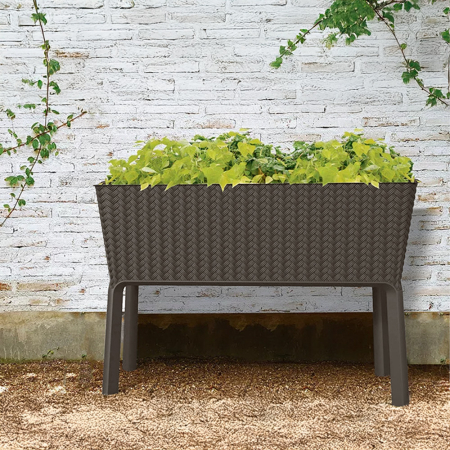 Curver Cutie de flori Splendor din plastic, 120 l, din răchită și ratan [1]