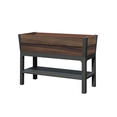 Ghiveci de flori, jardiniere - Curver Cutie decorativă de grădină din plastic, cu raft inferior, 110 l