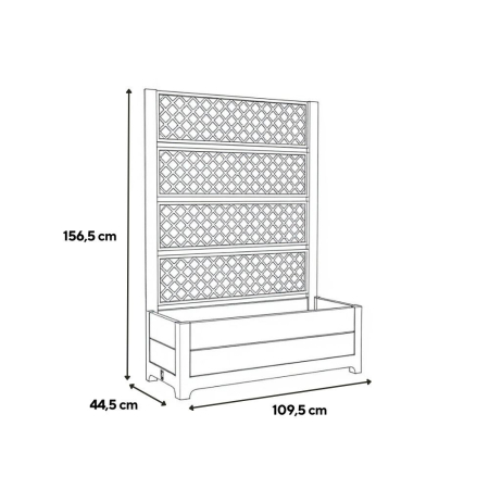Curver Deco lalea înapoiat ghiveci 110l nuc [2]