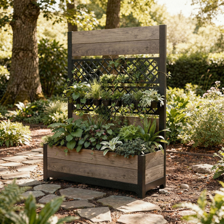 Curver Deco lalea înapoiat plantator 110l lemn de frasin [1]