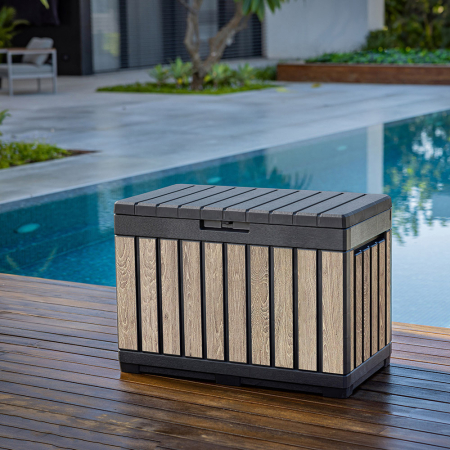 Curver Decocoat kentwood plastic gradina container 190l lemn de frasin [1]