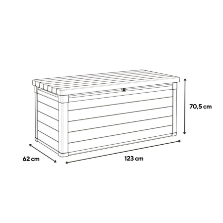 Curver Decocoat ladă de grădină din plastic 380 l lemn de frasin [2]