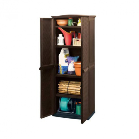 Produse temporar indisponibile - Curver Dulap de depozitare înalt pentru grădină, în stil ratan