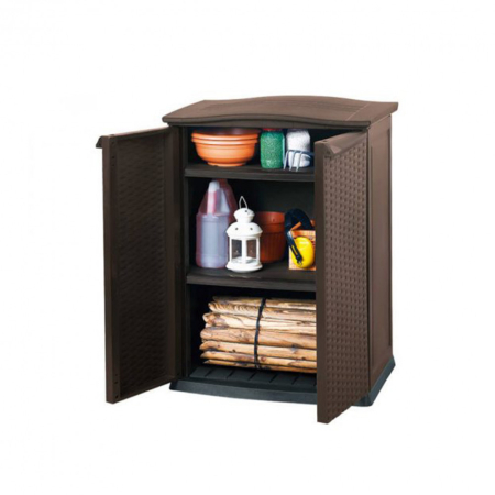 Produse temporar indisponibile - Curver Dulap de depozitare jos pentru grădină, în stil ratan