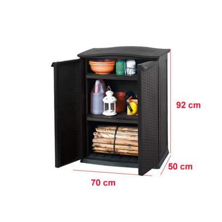 Curver Dulap de depozitare jos pentru grădină, în stil ratan [1]