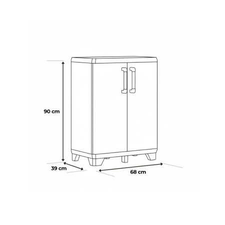 Curver Dulap din plastic Pro Base gri-negru [1]