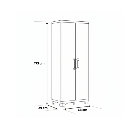 Curver Dulap din plastic Pro Tall gri-negru [2]