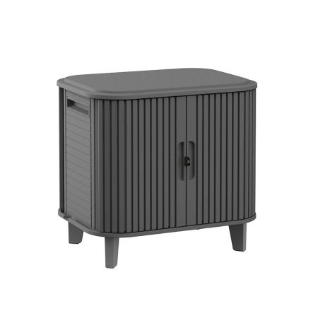 Dulap de grădină - Curver Garden luxe plastic în aer liber dulap blocabil gri