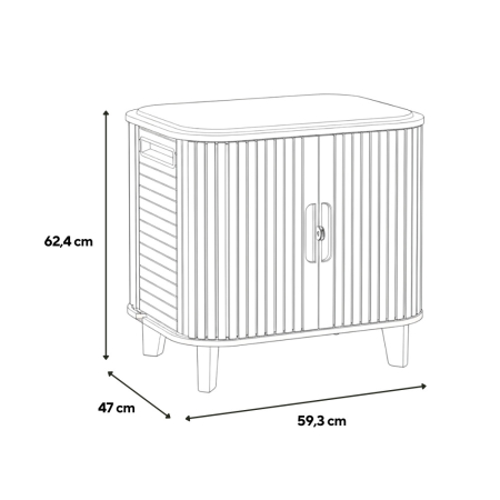 Curver Garden luxe plastic în aer liber dulap blocabil gri [2]