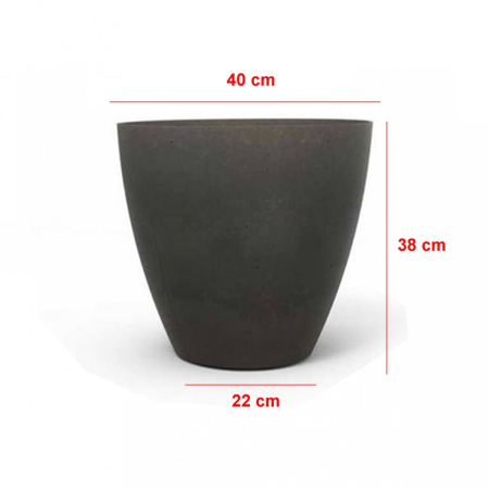 Curver Ghiveci rotund din beton și plastic, 40 cm [1]