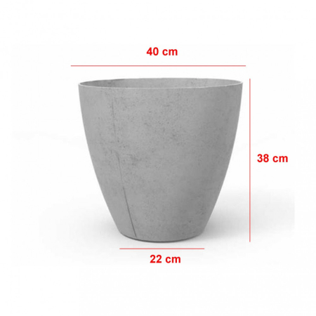 Curver Ghiveci rotund din beton și plastic, 40 cm [1]