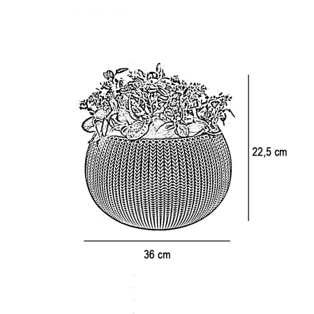 Curver Ghiveci suspendat din plastic Cozy M, maro [2]