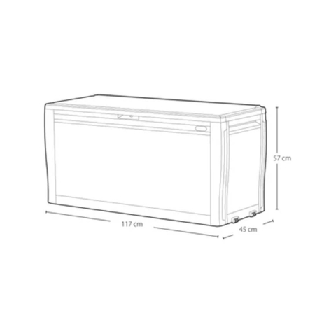 Curver Ladă confortabilă din plastic pentru grădină 270 L [2]