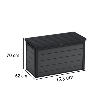 Curver Ladă de grădină din plastic Cortina 380L gri [2]