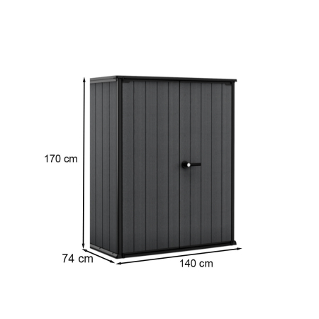 Curver Ladă de grădină din plastic Cortina Alto gri [2]