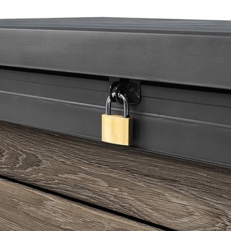 Curver Ladă de grădină din plastic Decocoat 380 l nuc [4]