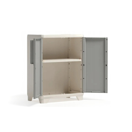 Curver Linear Dulap din plastic cu bază din lemn bej-gri deschis [3]