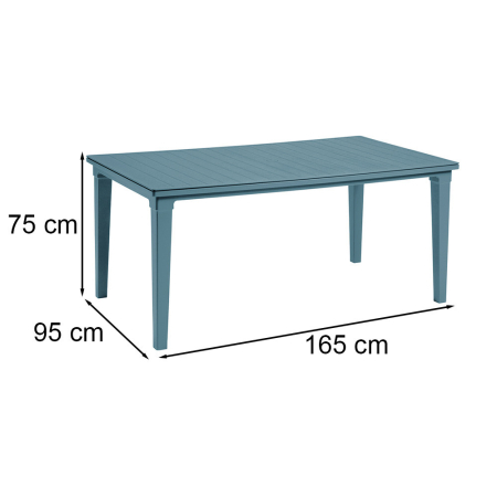 Curver Masă de grădină din plastic Futura, albastru deschis [2]