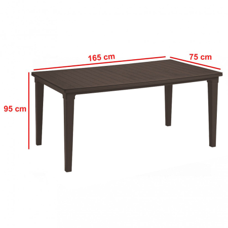 Curver Masă de grădină din plastic Futura, maro [1]