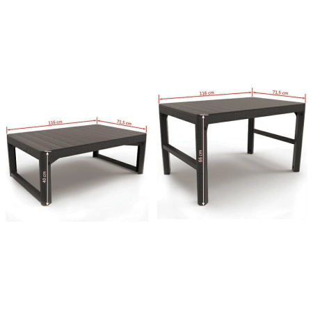 Curver Masă de grădină din ratan Lyon [2]