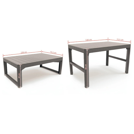 Curver Masă de grădină din ratan Lyon [2]