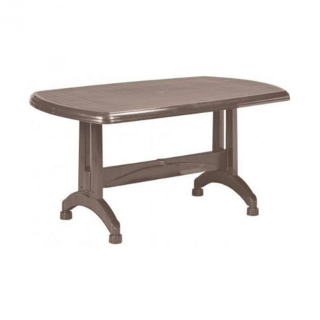 Produse temporar indisponibile - Curver Masă de grădină Portland din plastic 150 x 90 x 72 cm, culoare cappuccino