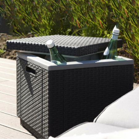 Curver Masă și puf multifuncționale Ice Cube, maro [2]