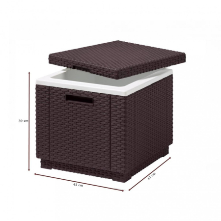 Curver Masă și puf multifuncționale Ice Cube, maro [1]