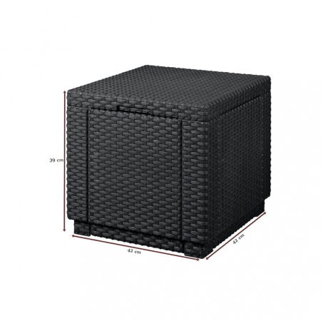 Curver Masă, spațiu de depozitare multifuncțional Ice Cube, culoare grafit [2]